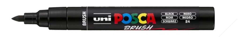 Posca PC-5BR Paint Brush Marker Posca PC-5BR Paint Brush Marker Black